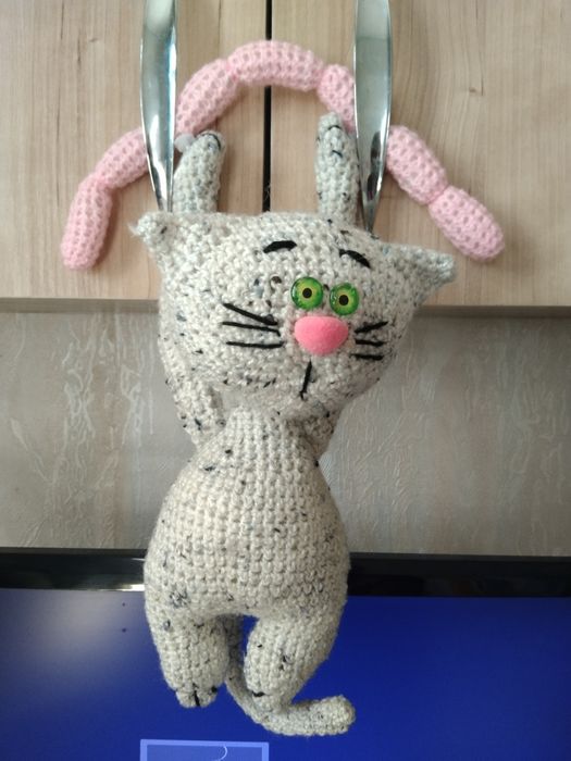 мягкая вязаная интерактивная игрушка