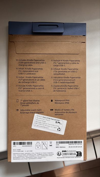 Kindle paperwhite 12 - 16 GB black