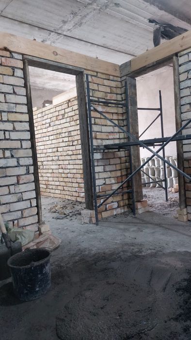 Кладка керпич облицовка керпич Шлакабулок делаем