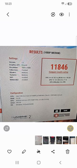 Геймърски компютър i5 11400/b560m/gtx 1660 ti/2x8gb ram/256gb m2/600w