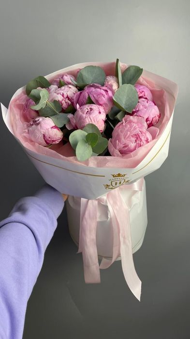 Пионы Астана Розы цветы букеты