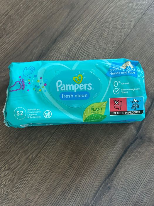 Pampers active baby и мокри кърпи