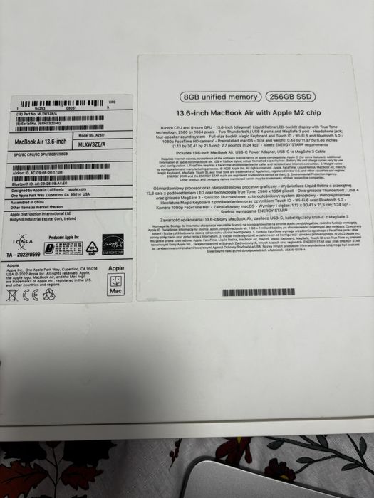 Vand MacBook Air M2(2022)