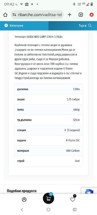 Продавам 2 бр телекарп на марката Кайда .3.90 и акция 3.75л.Чисто нови