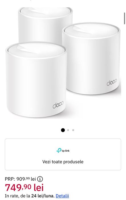 Router Wireless TP-Link AX1500 Whole Home Mesh Wi-Fi 6, sigilat, transport inclus