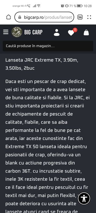 Lansete JRC tx 50 extreme