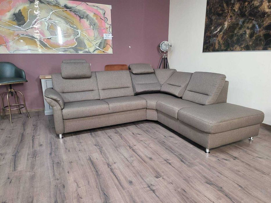 ПРОМОЦИЯ!!!Светло кафяв ъглов диван от плат