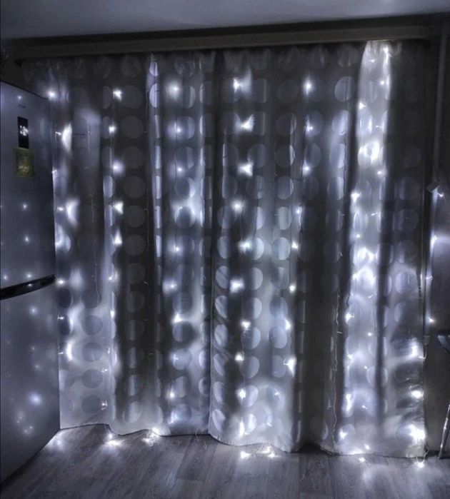 гирлянда водопад