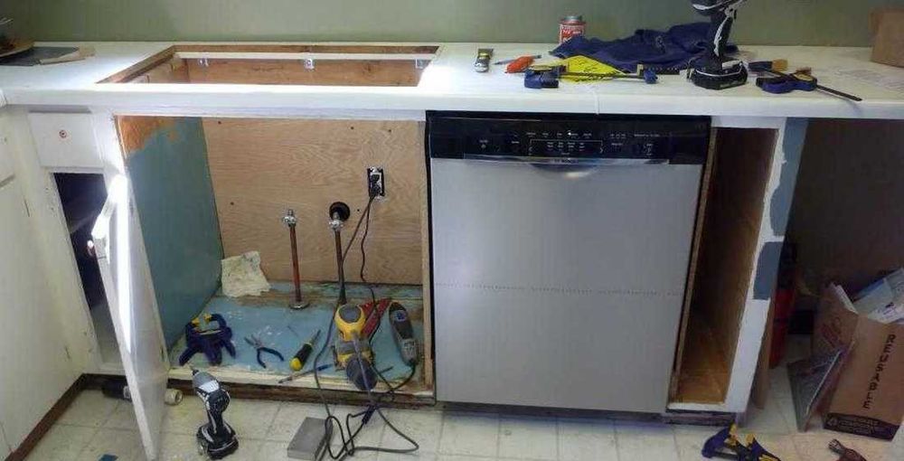 Установка посудомоечных машин