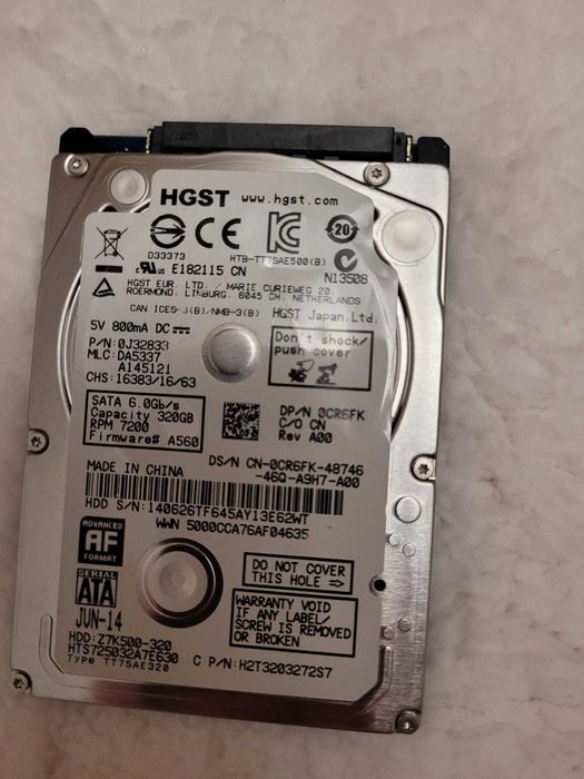 Hdd 2.5, 320  gb