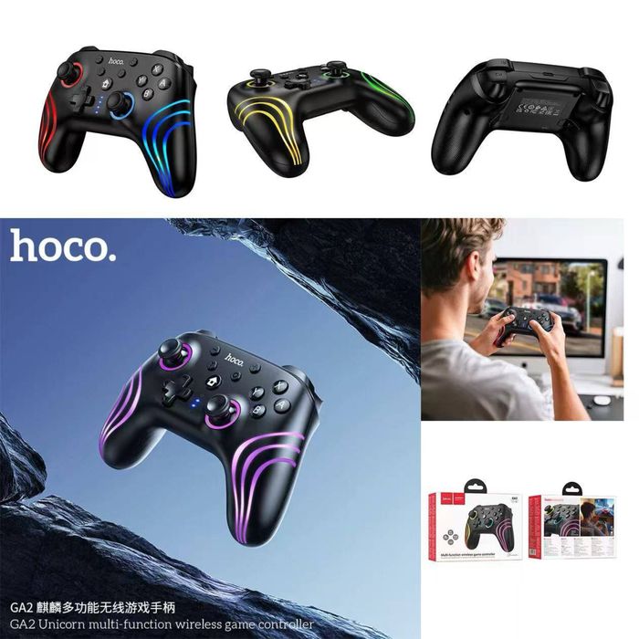Hoco GA2 — Универсальный Беспроводной Геймпад с RGB. Достака!