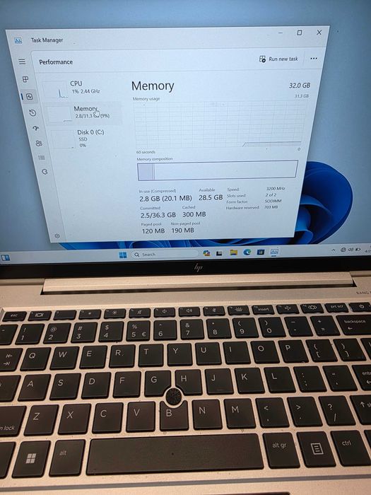 Hope Amanet P4 Laptop HP ELITEBOOK 845 G8 RYZEN 5 PRO 5650U 32GB RAM