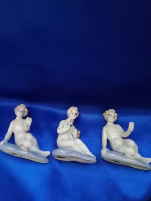 Set 3 Statuete bibelou porțelan fin