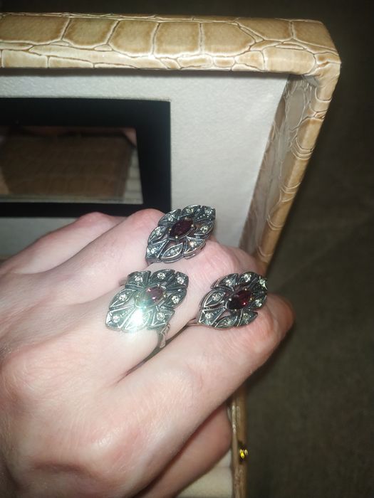 Кольцо,серьги,набор,серебро,подарок