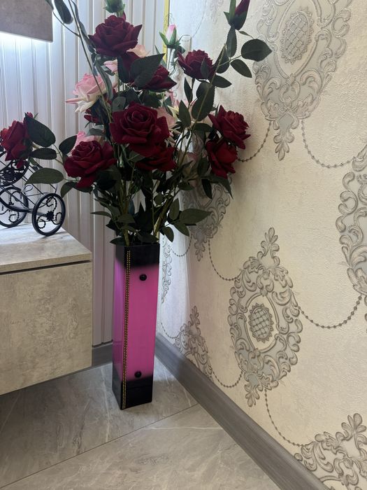 Роза искуственная с ваззой