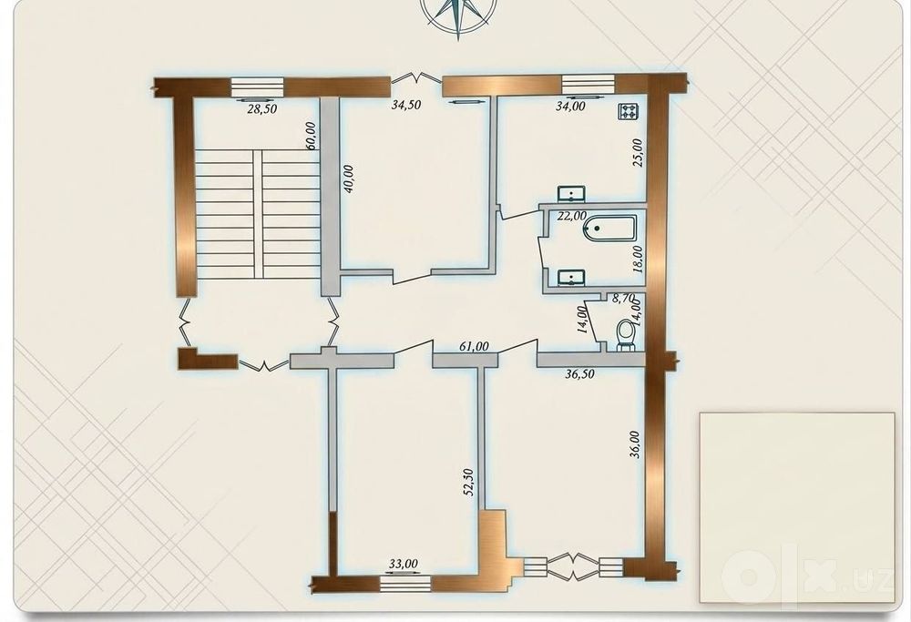Продаётся 3/4/4 74 м²