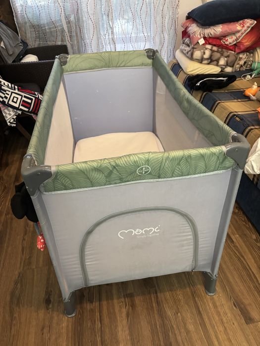 Pat pliabil Momi, cu saltea si husa