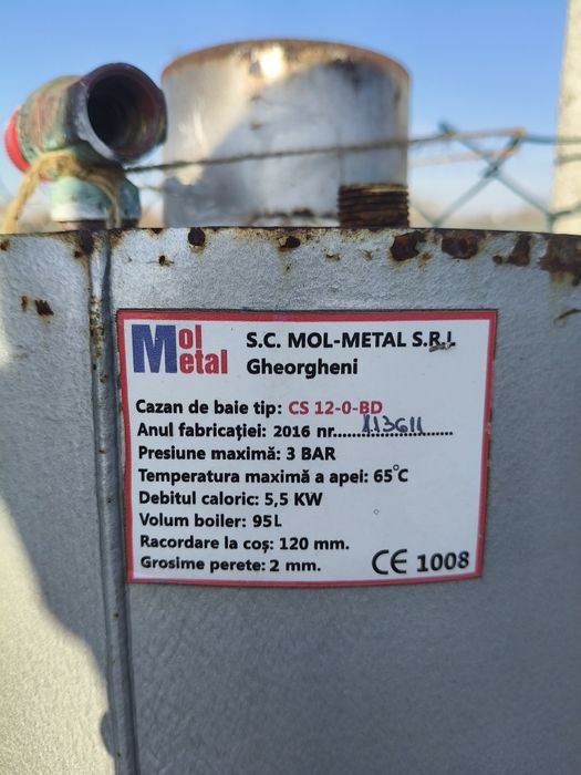 Cazan, boiler baie pe lemne