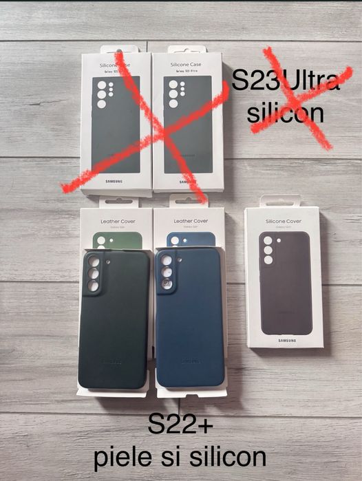 Huse Piele/Silicon Samsung Leather/Silicone Cover seria S22/23/24/S25
