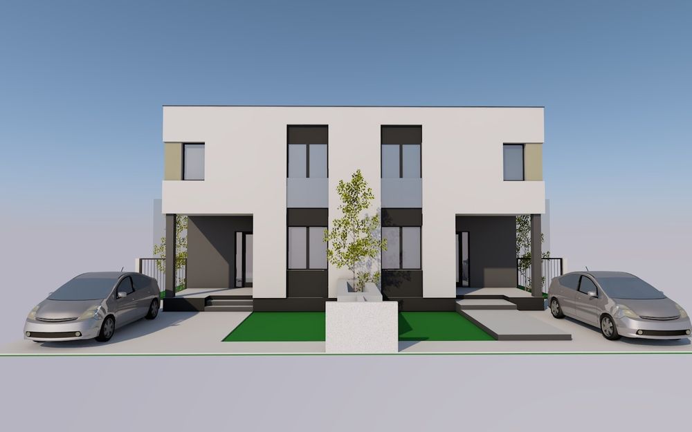 Vand parcela teren , zona Mehala, 440mp , proiect duplex cu autorizatie constructie