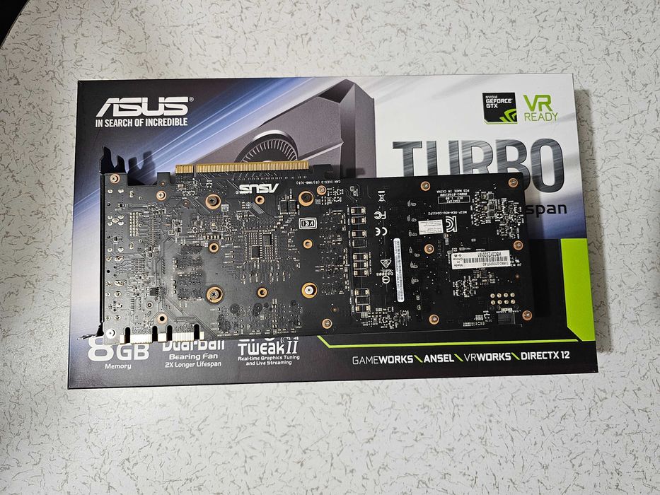 ASUS Turbo GTX 1070 Ti 8GB (TURBO-GTX1070TI-8G) – 256-bit, GDDR5