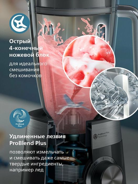 Стационарный блендер Philips 5000 Series HR3020/20 серый 1000 Вт 2л.