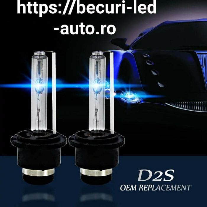Două Becuri Bixenon/Xenon D2S/D2R 6000K/35Watti(79,99ei două bucăți)