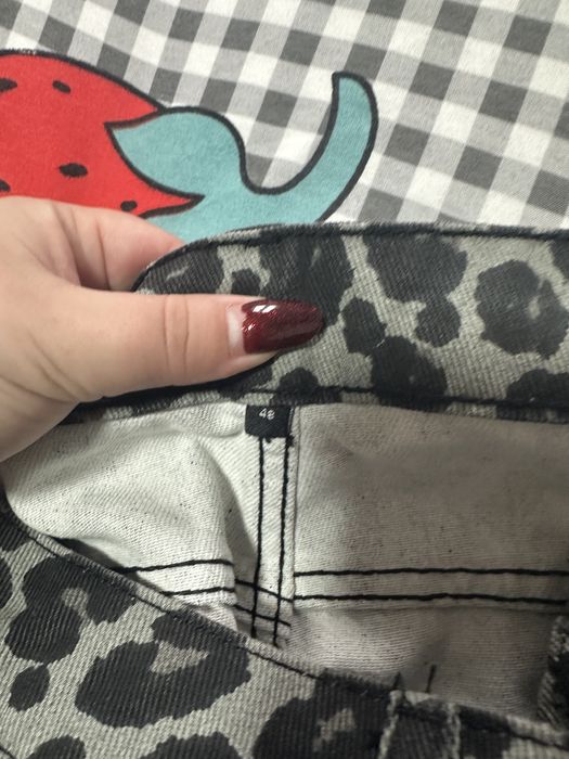 Blugi mom fit tip leopard