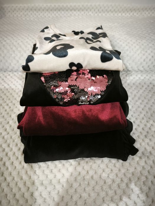 Bluzițe catifea pentru fetițe