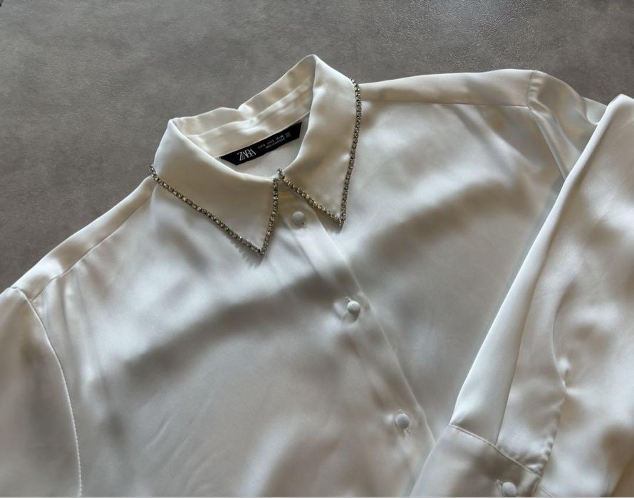 Дамска сатенирана риза Zara xs