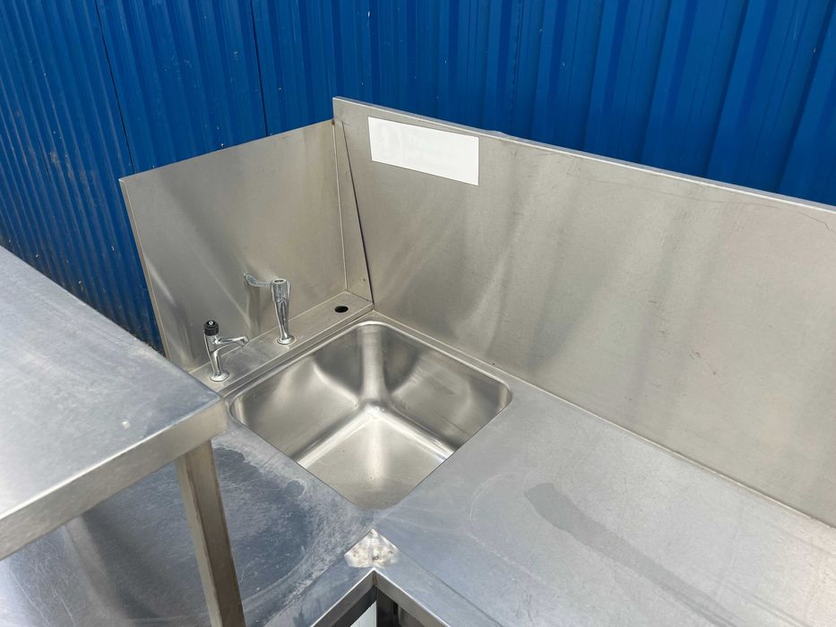 Chiuveta 1 cuva inox + picutator masina vase; Mobilier inox bucatarie