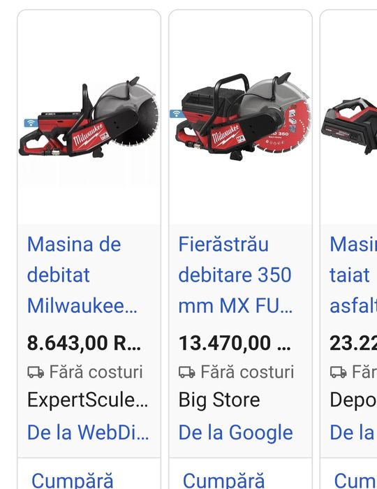 Milwaukee fierastrau COS 350