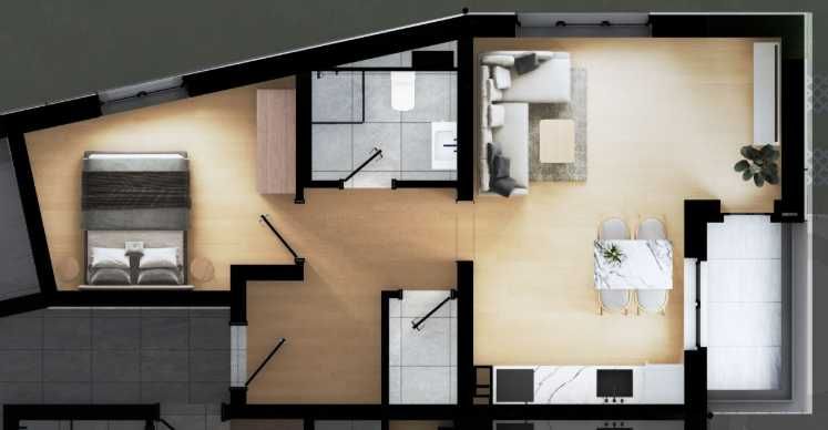 Тристаен апартамент в кв. Дружба 2 Затворен комплекс