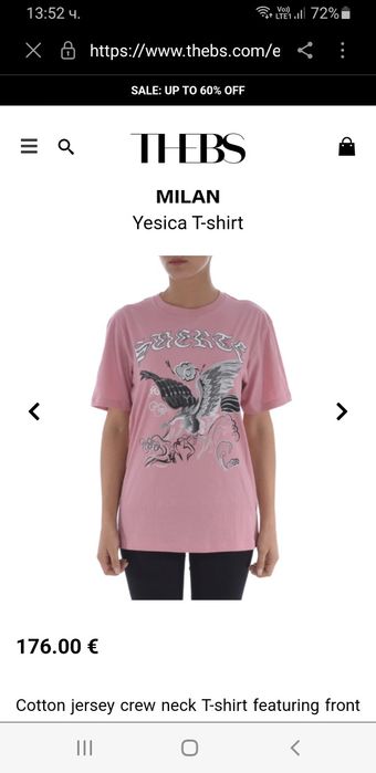 Marcelo Burlon Oversize  Womens Size S НОВО! ОРИГИНАЛ! Дамска Тениска!