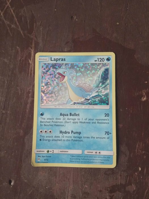 Продавам Покемон карти за игра , фигурка , тазота,Lapras Aqua