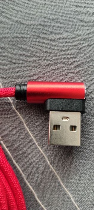 Ъглов кабел с микро usb 3 метра