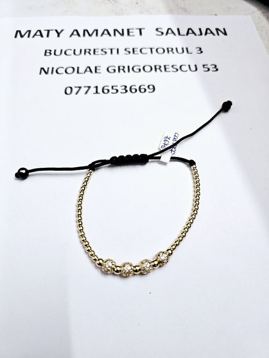 Vand bratara cu bile din aur 14 k 7.67 g cod 877