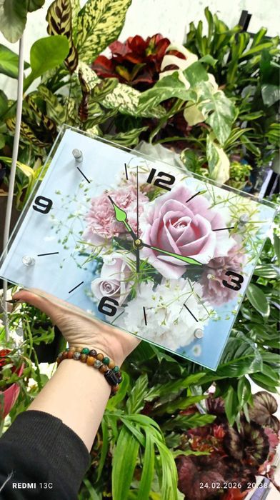 Часы/Соат настенные безрамочные стеклянные