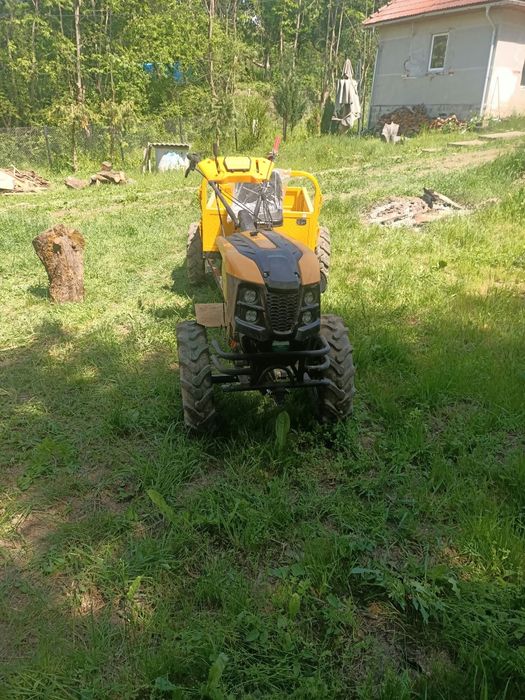 Motocultor cu tractiune 4x4 Progarden Campo 1273 Alpine, 12CP, diesel, pornire electrica, remorca ProGARDEN Campo RMT500T, cu tractiune, roti agricol