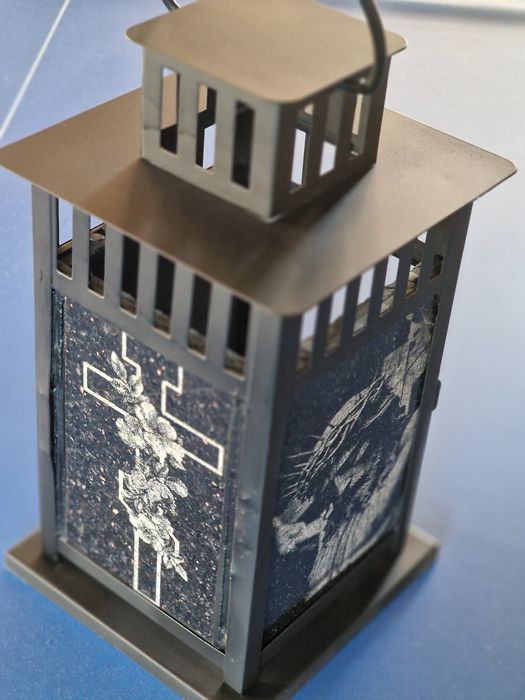 Felinar funerar din granit negru Maica Domnului  , mormânt, cimitir