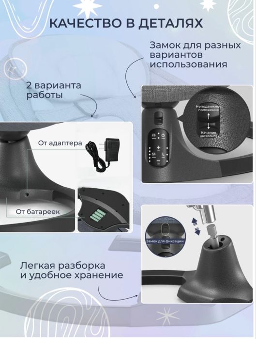 Детский шезлонг от 0 месяцев