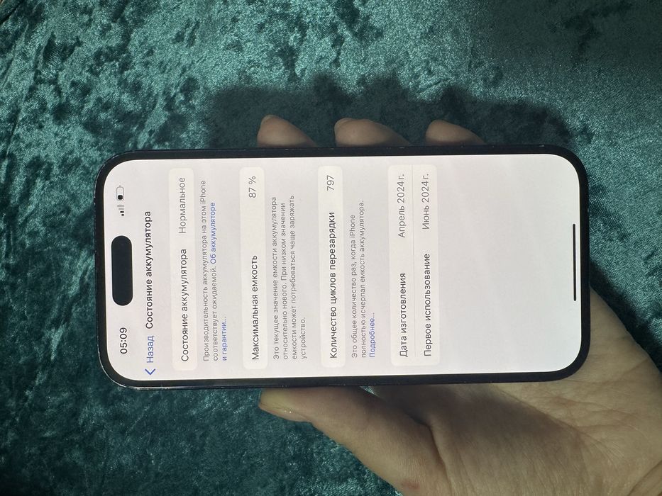Продам айфон 15, 87% акб!