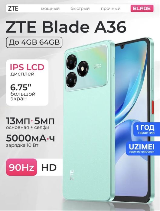 Смартфон ZTE Blade A36