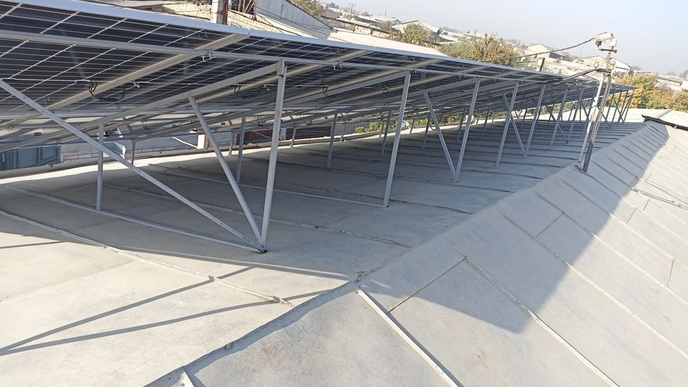 Quyosh panel õrnatish(установка солнишни панел)