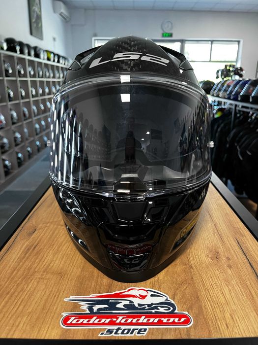 Мото Каска LS  EVO VECTOR 2 EVO CARBON SKIN вградени очила, размер XS 53-54