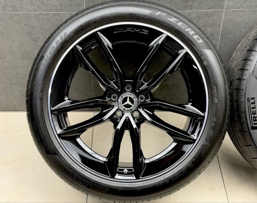 Оригинални джанти Мерцедес ГЛЕ 53 АМГ Mercedes GLE 63 AMG V167 22 цола спорт пакет Brabus пакет 63 AMG GLE 450d фейслифт нови гуми 285/40R22 325/35R22