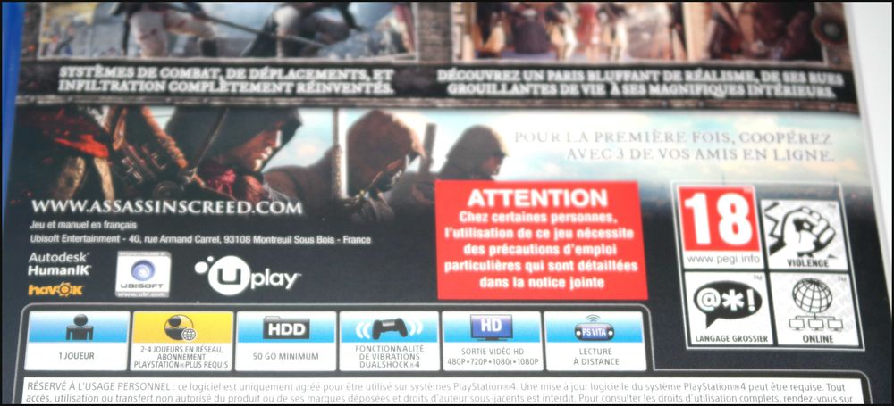 Assassins Creed Unity PS4 Asasin Playstation 4