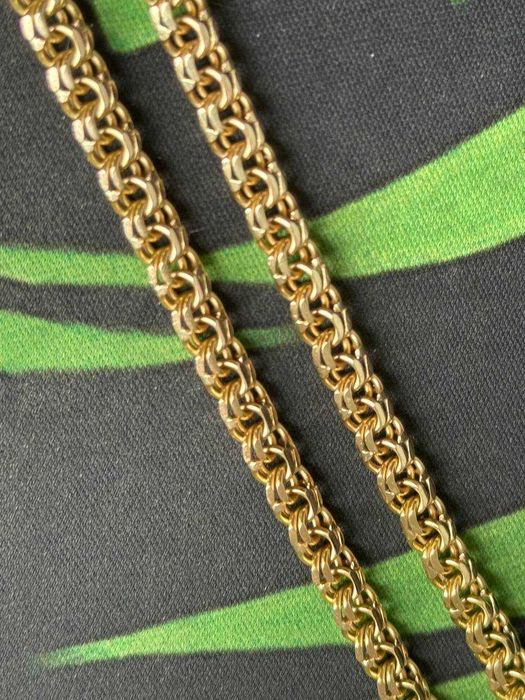 Продавам златно синджирче проба 585 плетка двойно арабски Бисмарк 30g