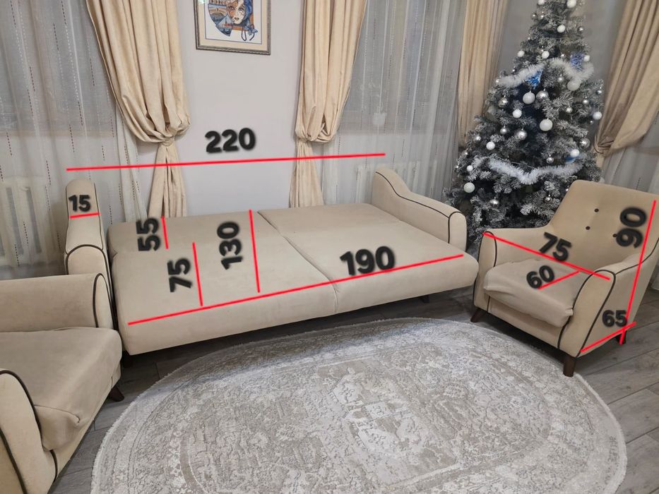 Диван и два кресла