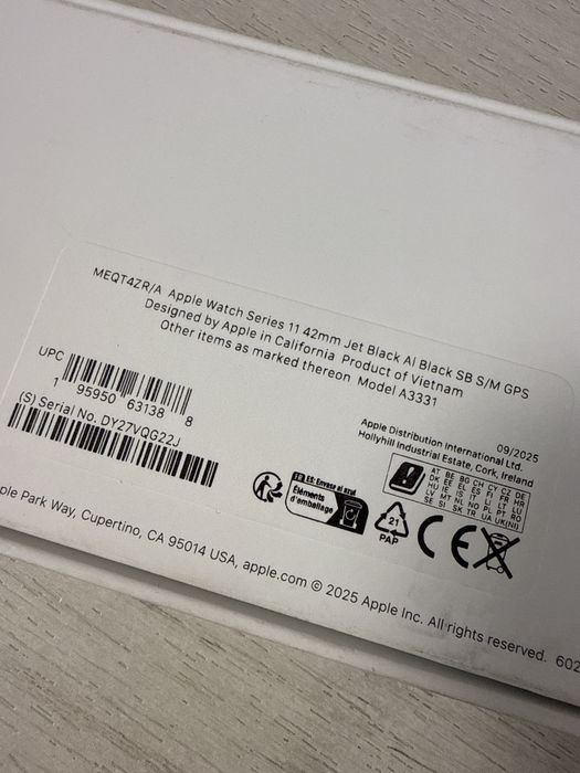 Apple watch Seria 11 42mm GPS Jet Black Nou Nefolosit